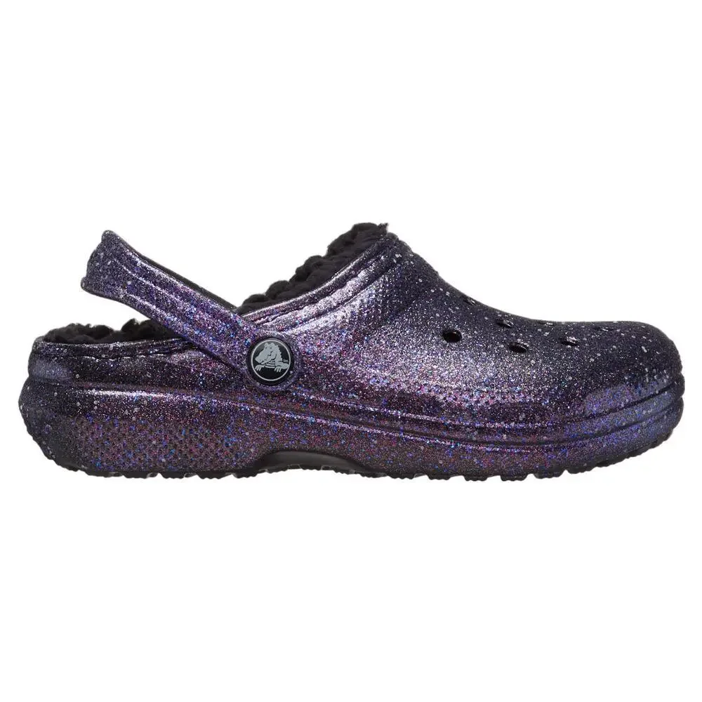 Crocs Classic 210764-0C4 Clog Kids C11 Space Glitter Lined Comfort Shoes ERK1858